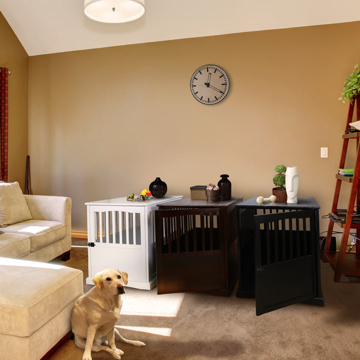 Casual Home White Wooden Pet Crate End Table 27.75 Inches High (Open Box) - VMInnovations