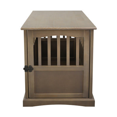 Casual Home Wooden Pet Crate Dog House End Table Night Stand,Gray (Open Box) - VMInnovations