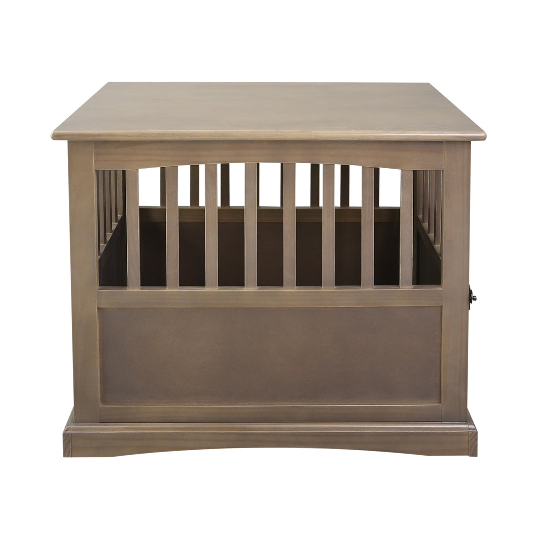 Casual Home Wooden Pet Crate Dog House End Table Night Stand,Gray (Open Box)