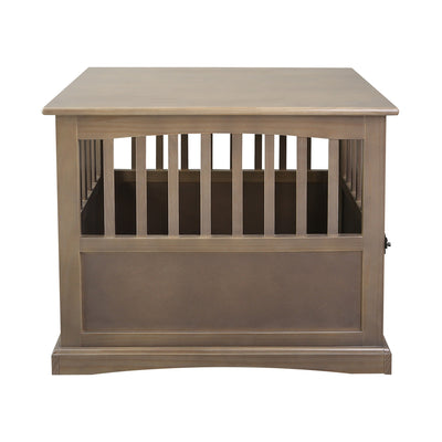 Casual Home Wooden Pet Crate Dog House End Table Night Stand,Gray (Open Box) - VMInnovations