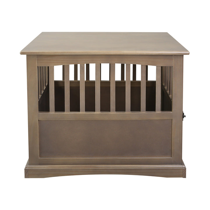 Casual Home Wooden Pet Crate Dog House End Table Night Stand,Gray (Open Box)