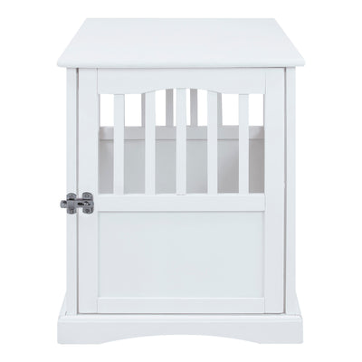 Casual Home Solid Wood Lockable Gate Door Pet Crate, End Side Table (For Parts) - VMInnovations