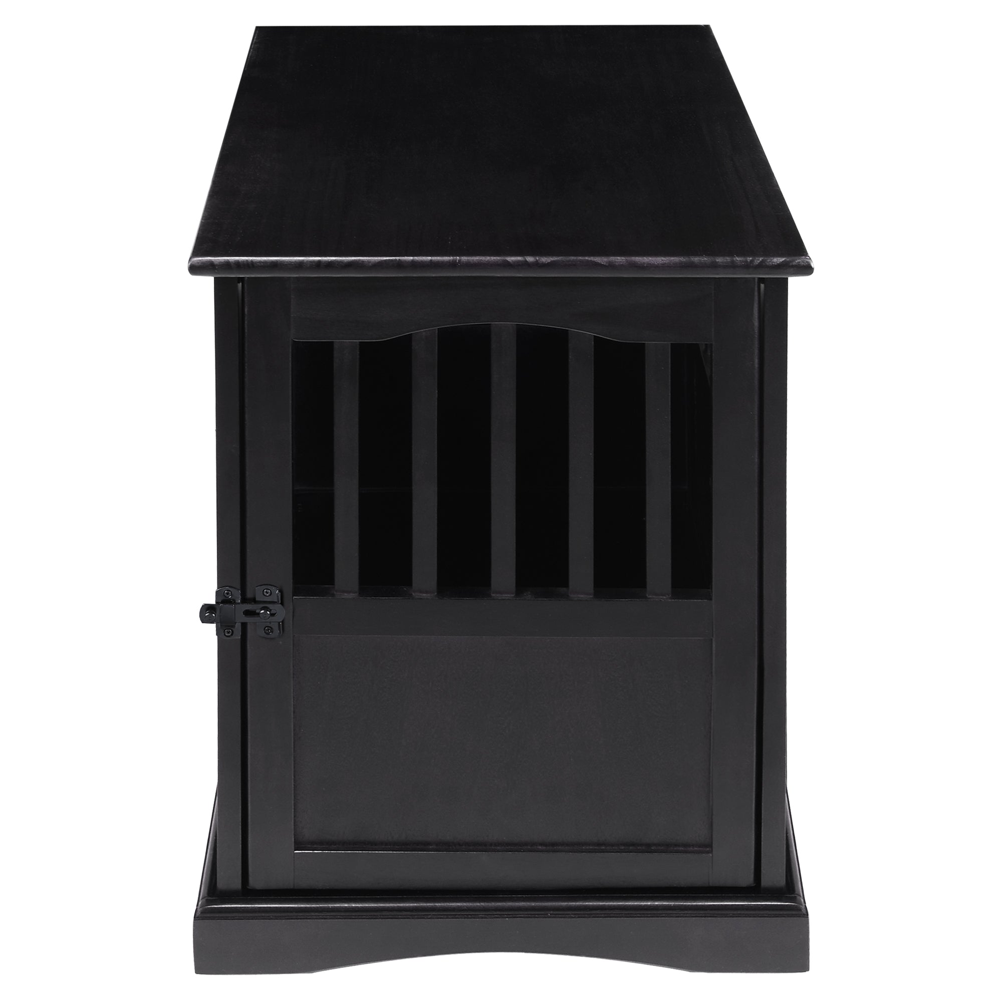 Casual Home Pet Crate End Table w/ Lockable Latch for Medium Sized Pets, Black - VMInnovations