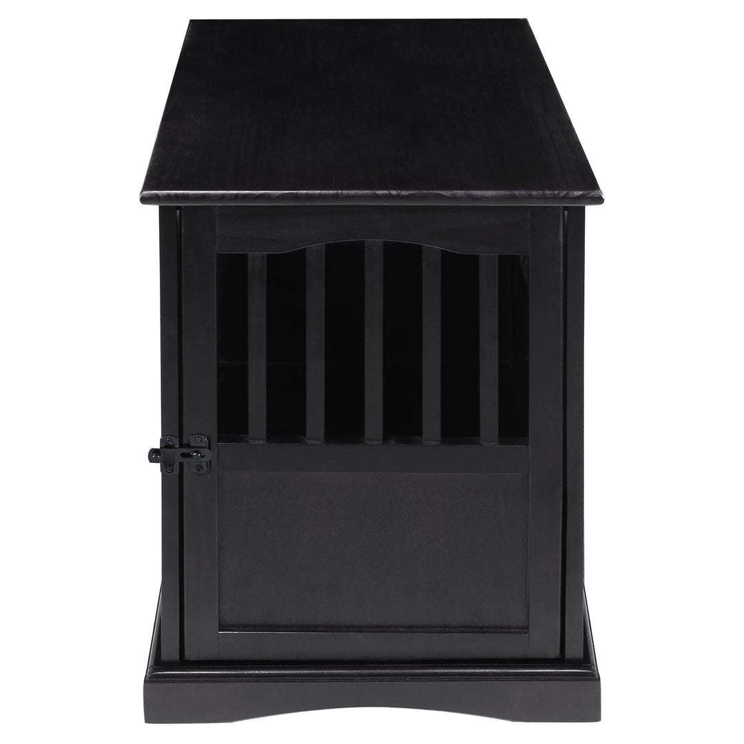 Casual Home Pet Crate End Table w/ Latch for Medium Sized Pets, Black (Open Box) - VMInnovations