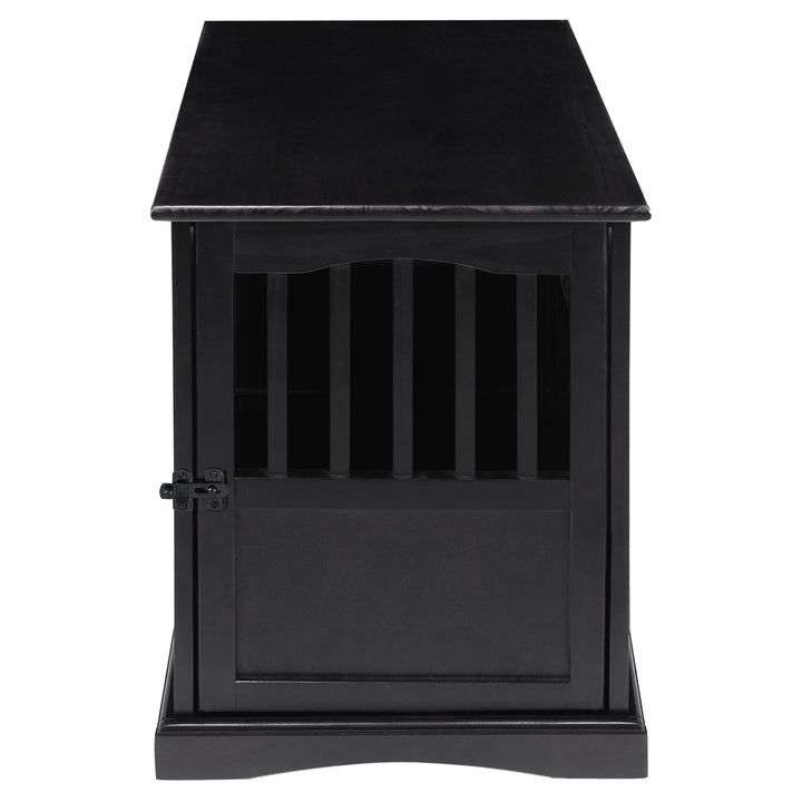 Casual Home Pet Crate End Table w/ Latch for Medium Sized Pets, Black (Open Box) - VMInnovations