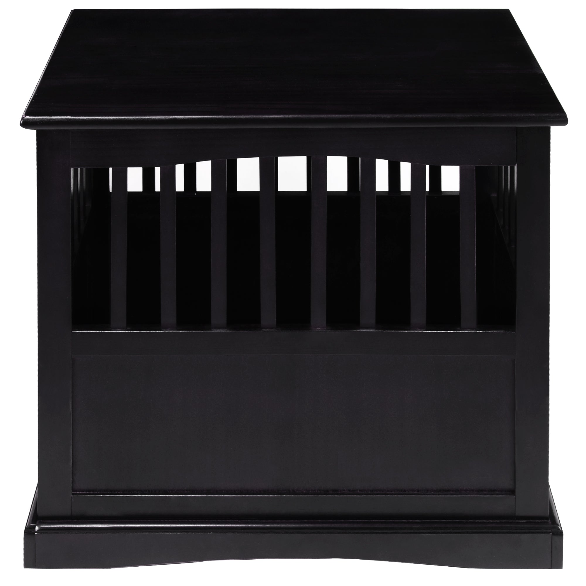 Casual Home Pet Crate End Table w/ Lockable Latch for Medium Sized Pets, Black - VMInnovations