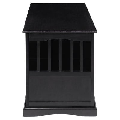 Casual Home Pet Crate End Table w/ Lockable Latch for Medium Sized Pets, Black - VMInnovations