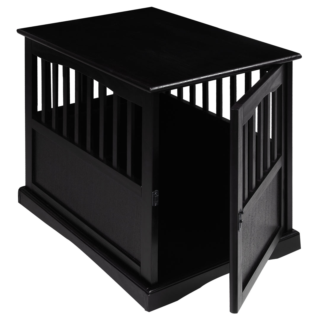 Casual Home Pet Crate End Table w/ Latch for Medium Sized Pets, Black (Open Box) - VMInnovations