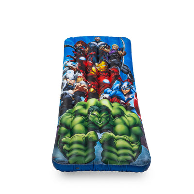 Living iQ Jr Twin Size Kids Blow Up Air Bed Mattress, Superheroes (Open Box)