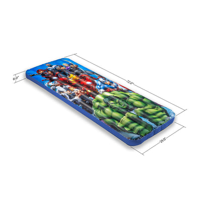 Living iQ Jr Twin Travel Kids Blow Up Air Bed Mattress, Marvel Avengers (Used) - VMInnovations