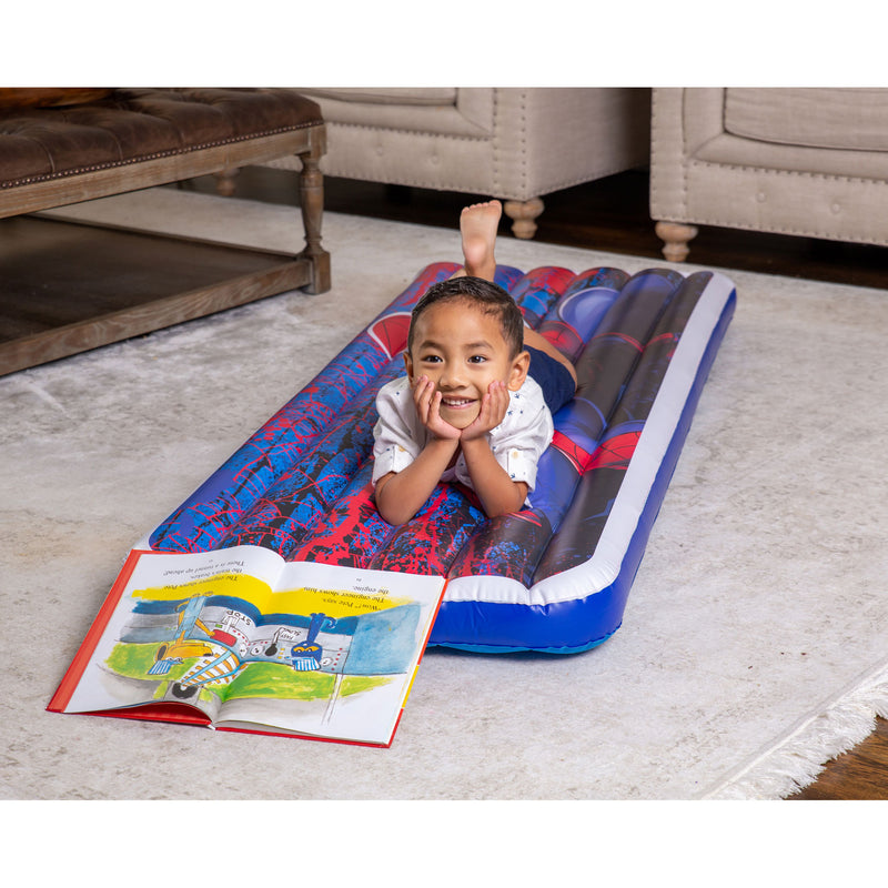 Living iQ Inflatable Jr Twin Size Kids Air Bed Mattress, Spiderman (Open Box)