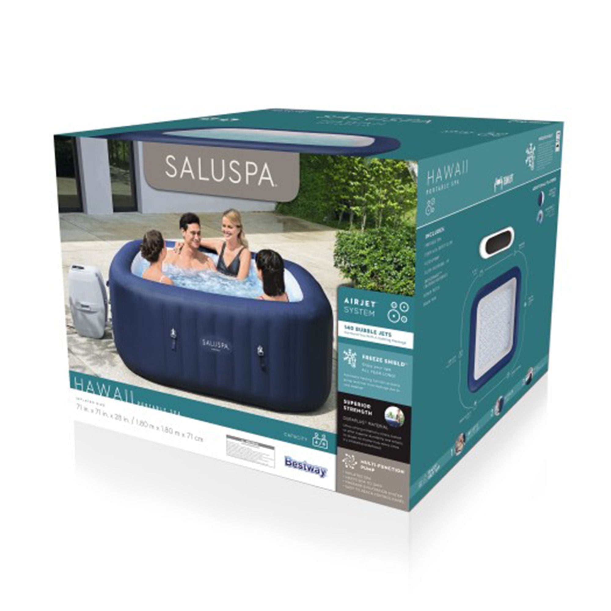 Bestway SaluSpa Hawaii AirJet 6-Person Inflatable Round Spa Hot Tub (For Parts) - VMInnovations