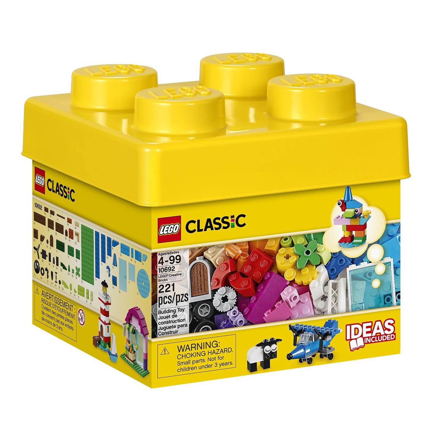 LEGO Classic Small Creative Bricks Kids 221 Piece Building Box Set (Open Box)