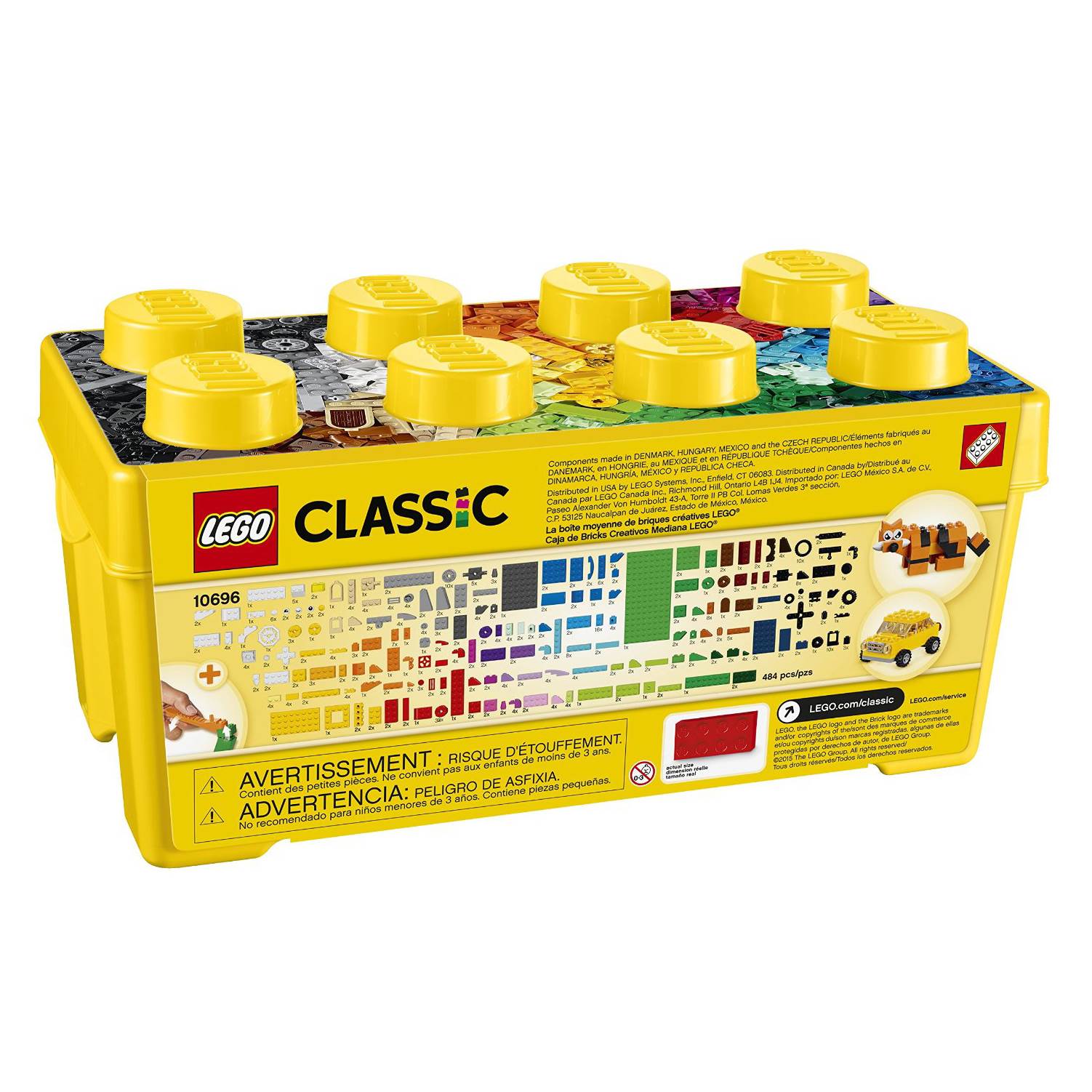 LEGO Classic Medium Creative Bricks Kids 484 Piece Building Box Set | 10696 - VMInnovations