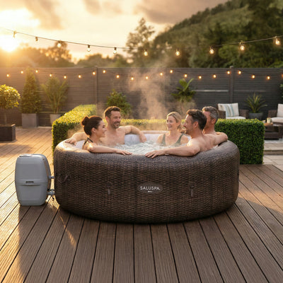 Bestway SaluSpa Bali 5-7 Person Inflatable Hot Tub, Round Spa, 85"x28" (Used)