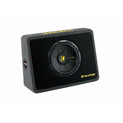 Kicker Car Loaded Subwoofer Sub + Box + Amplifier + Kit (Certified Refurbished)