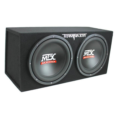 MTX TNE212D 12" 1200W Dual Loaded Car Subwoofer and Boss 1100W Amplifier w/  Kit - VMInnovations