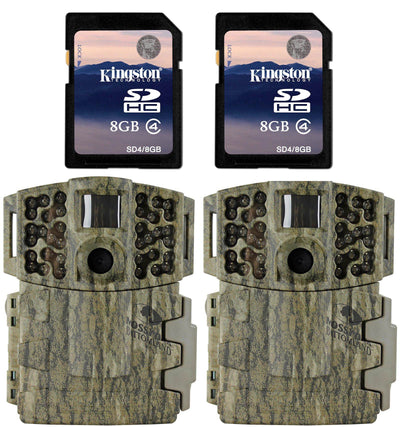 (2) MOULTRIE Game Spy M-880 Gen2 Low Glow Infrared Trail Cameras + (2) SD Cards