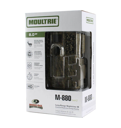 (2) MOULTRIE Game Spy M-880 Gen2 Low Glow Infrared Trail Cameras + (2) SD Cards