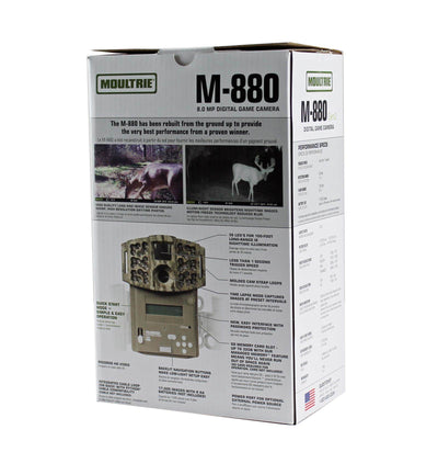(2) MOULTRIE Game Spy M-880 Gen2 Low Glow Infrared Trail Cameras + (2) SD Cards