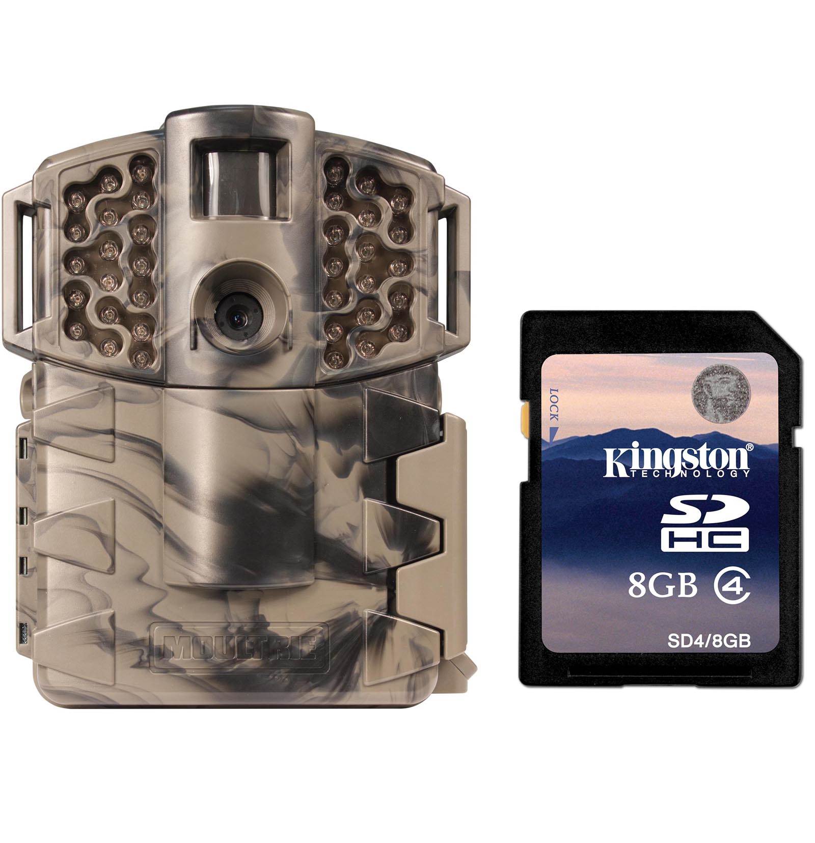 Moultrie Game Spy A-7i No Glow Invisible 7MP Infrared Trail Camera + 8GB SD Card