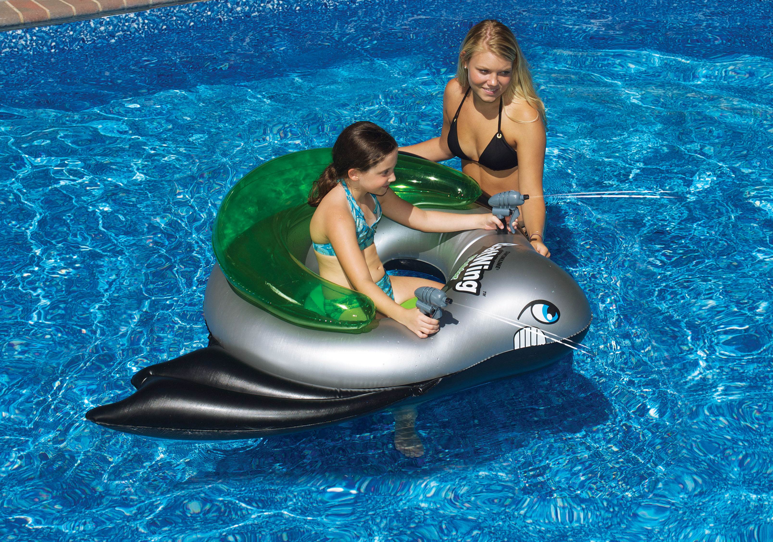 NEW Swimline 90797 BatWing Fighter Inflatable Tube Squirt Blaster w/ Air Pump - VMInnovations