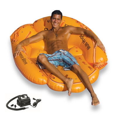 Swimline Giant Inflatable 62 Inch Baseball Glove Swimming Pool Float + Air Pump - VMInnovations