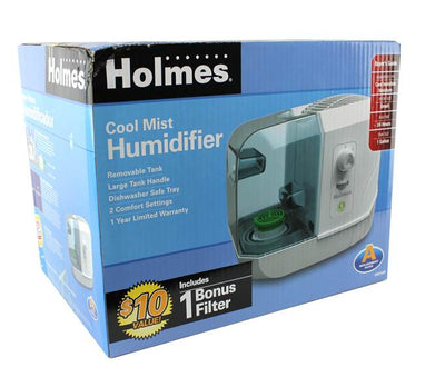 Holmes HM1300 2 Speed Cool Mist Humidifier 1 Gal. Tank Antimicrobial - Open Box