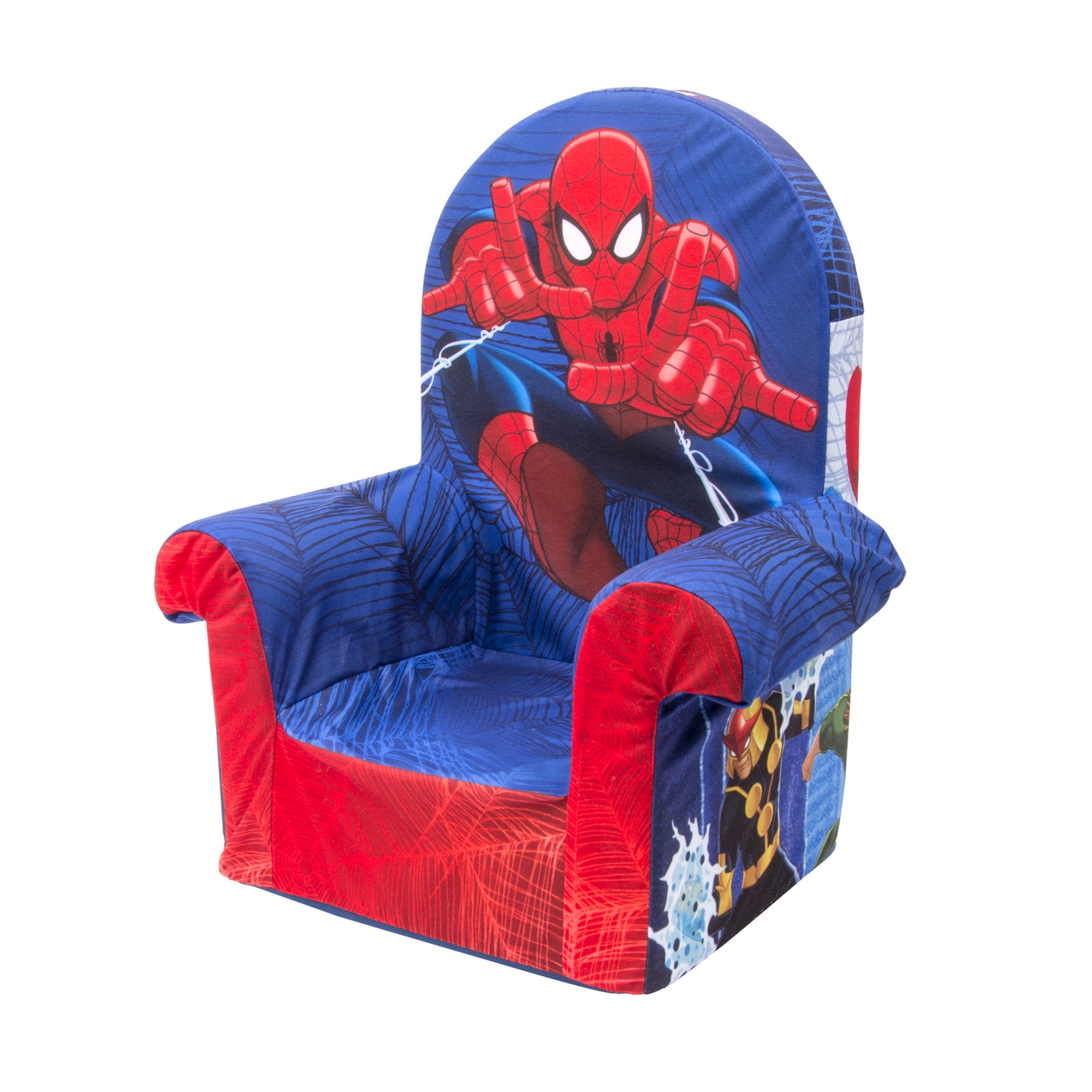 Marshmallow Furniture Comfy Foam Toddler Couch & Chair Package, Spider-Man
