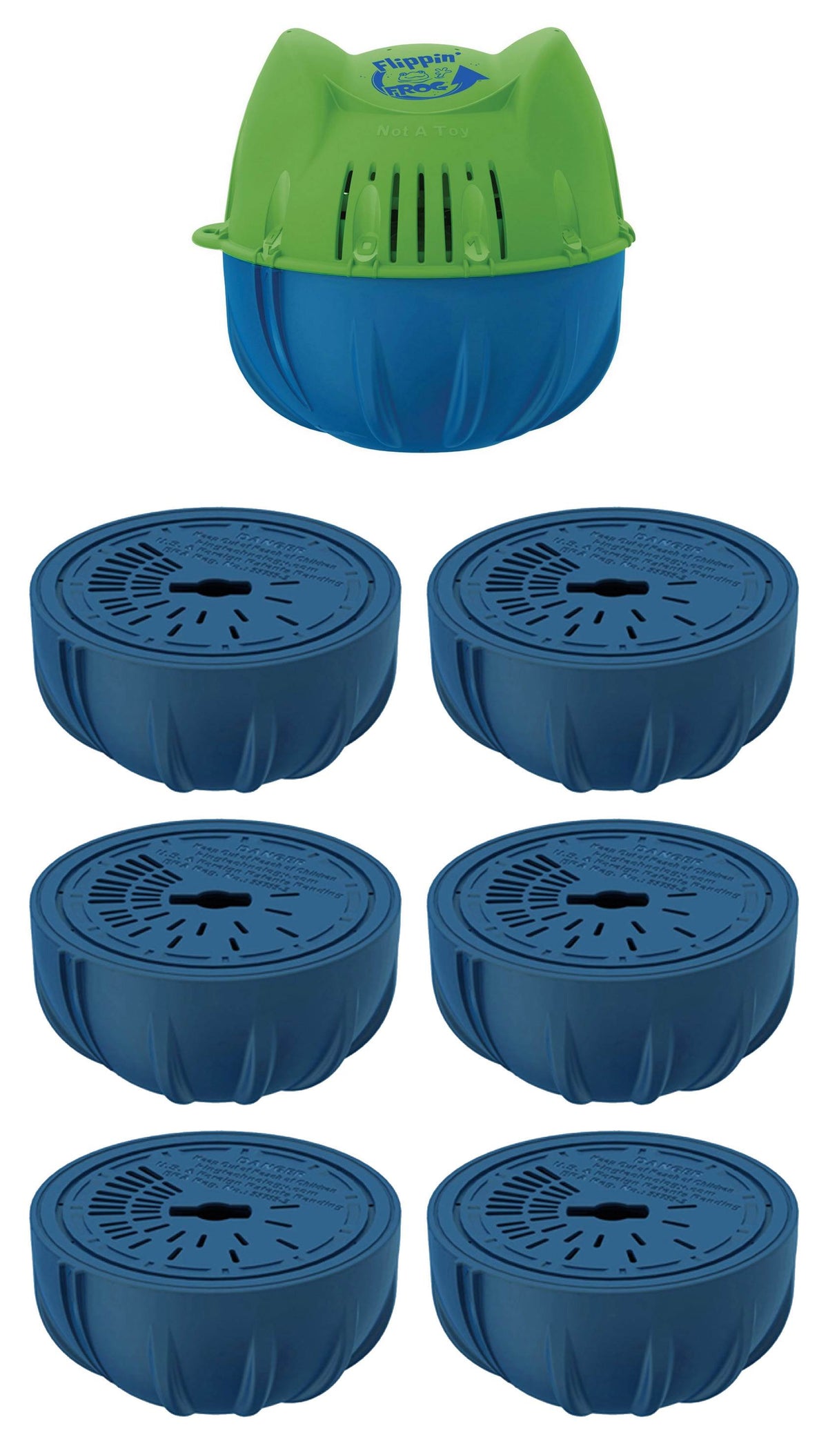 King Technology Pool Flippin' Frog Chlorine System w/ 6 Replacement Cartridges