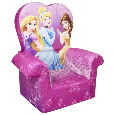 Marshmallow Furniture Comfy Foam Toddler Chair Kids Furniture, Disney Princess
