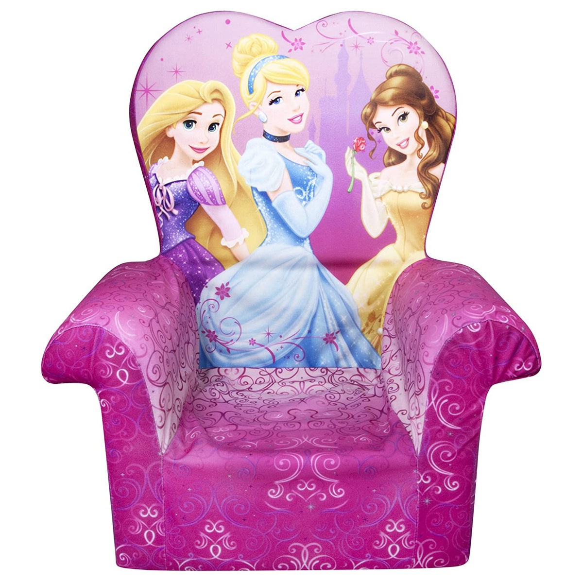 Marshmallow Furniture Comfy Foam Toddler Chair Kids Furniture, Disney Princess