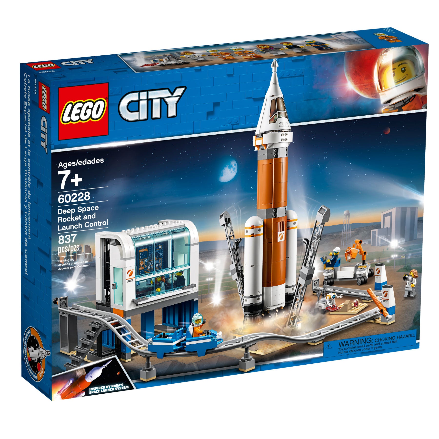 LEGO City Deep Space Rocket & Launch Control 837 Piece Building Set (Open Box)