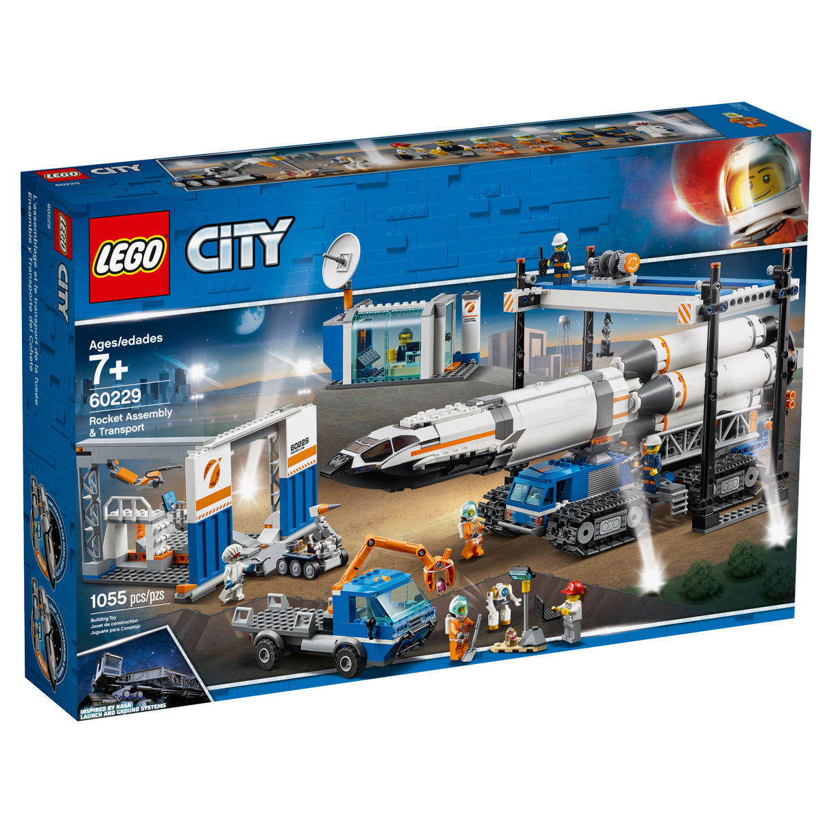 LEGO City Rocket Assembly & Transport Building Kit w/ 7 Minifigures (For Parts)