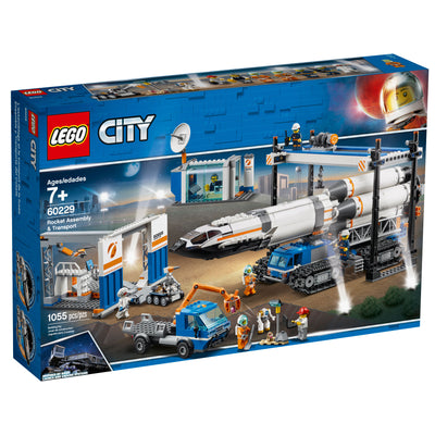 LEGO City Rocket Assembly & Transport Building Kit w/ 7 Minifigures (For Parts)