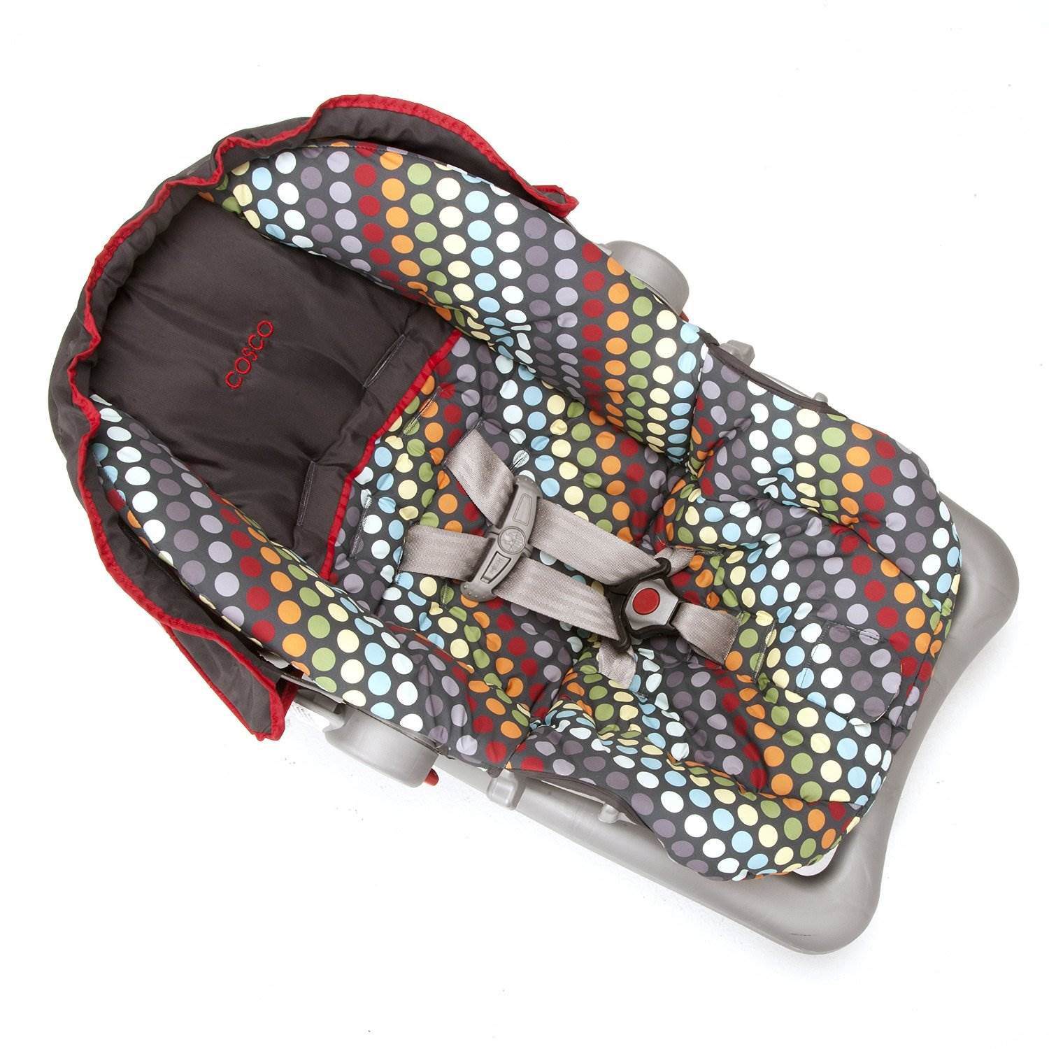 Cosco Light N Comfy DX Baby Infant Car Seat - Rainbow Dots | IC207DCD - Open Box