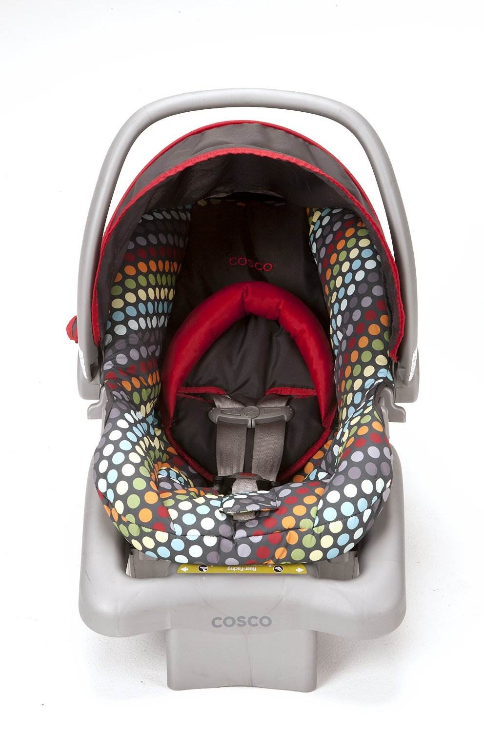 Cosco Light N Comfy DX Baby Infant Car Seat - Rainbow Dots | IC207DCD - Open Box