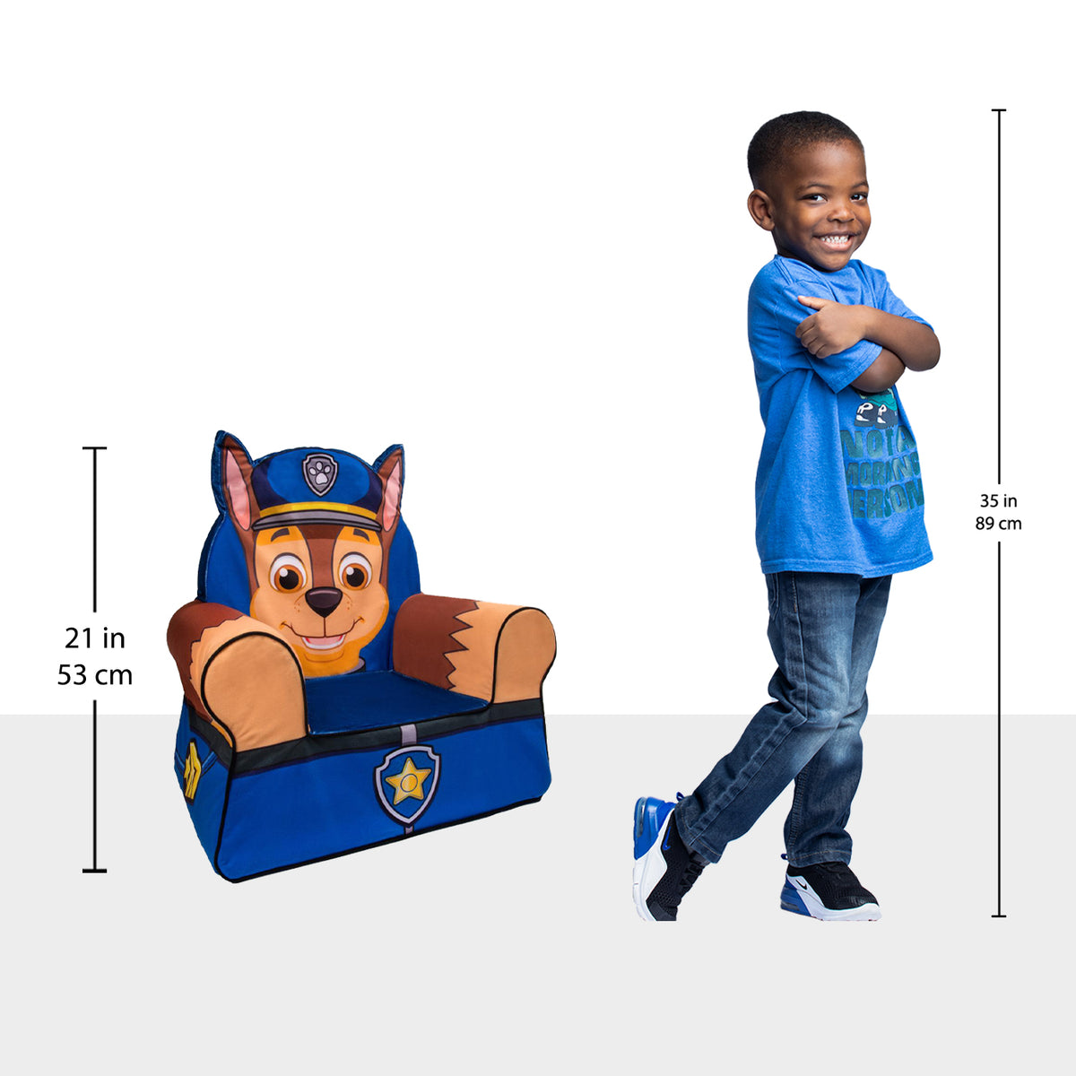 Marshmallow Furniture Paw Patrol Chase Comfortable Foam Toddler Kid's Chair