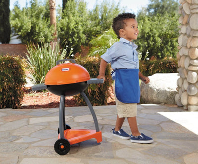 Little Tikes Sizzle & Serve Grill with Cooking Accessories and Food - Open Box