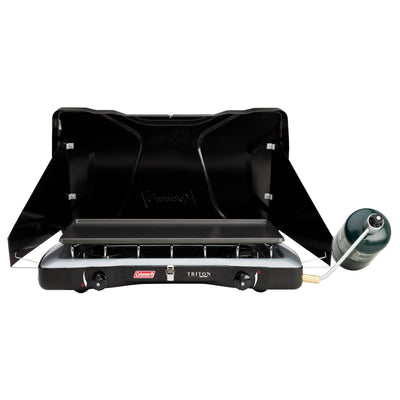 Coleman Triton 2-Burner Propane Portable Tabletop Camping Stove (Open Box)