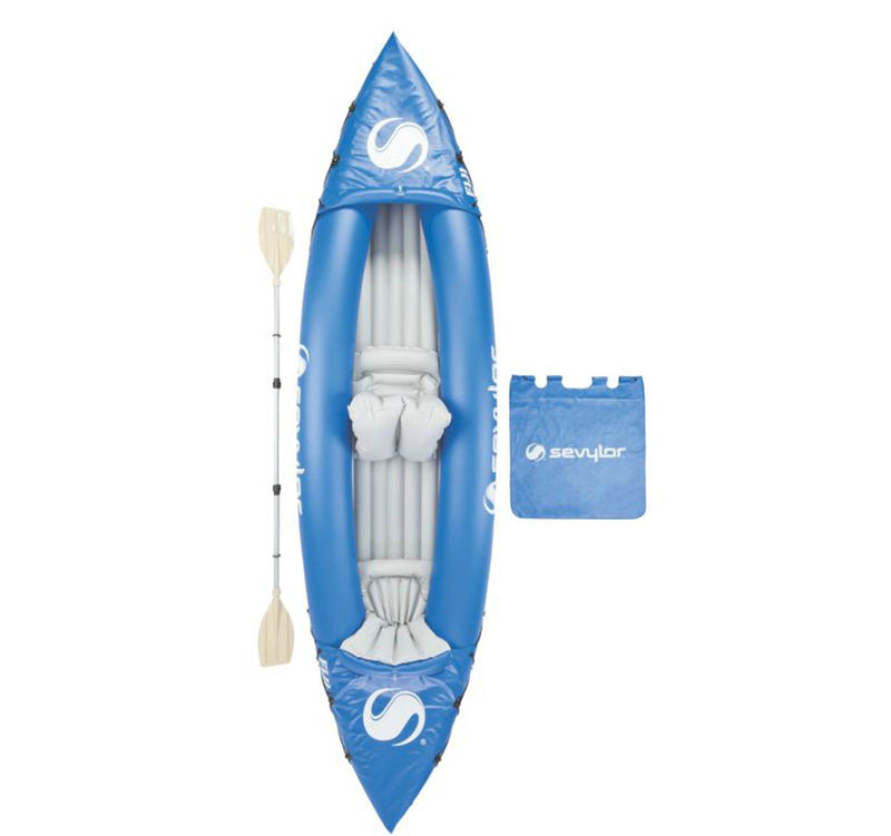 SEVYLOR Fiji Inflatable 22 Gauge PVC Travel Pack Canoe Raft Kayak (For Parts)