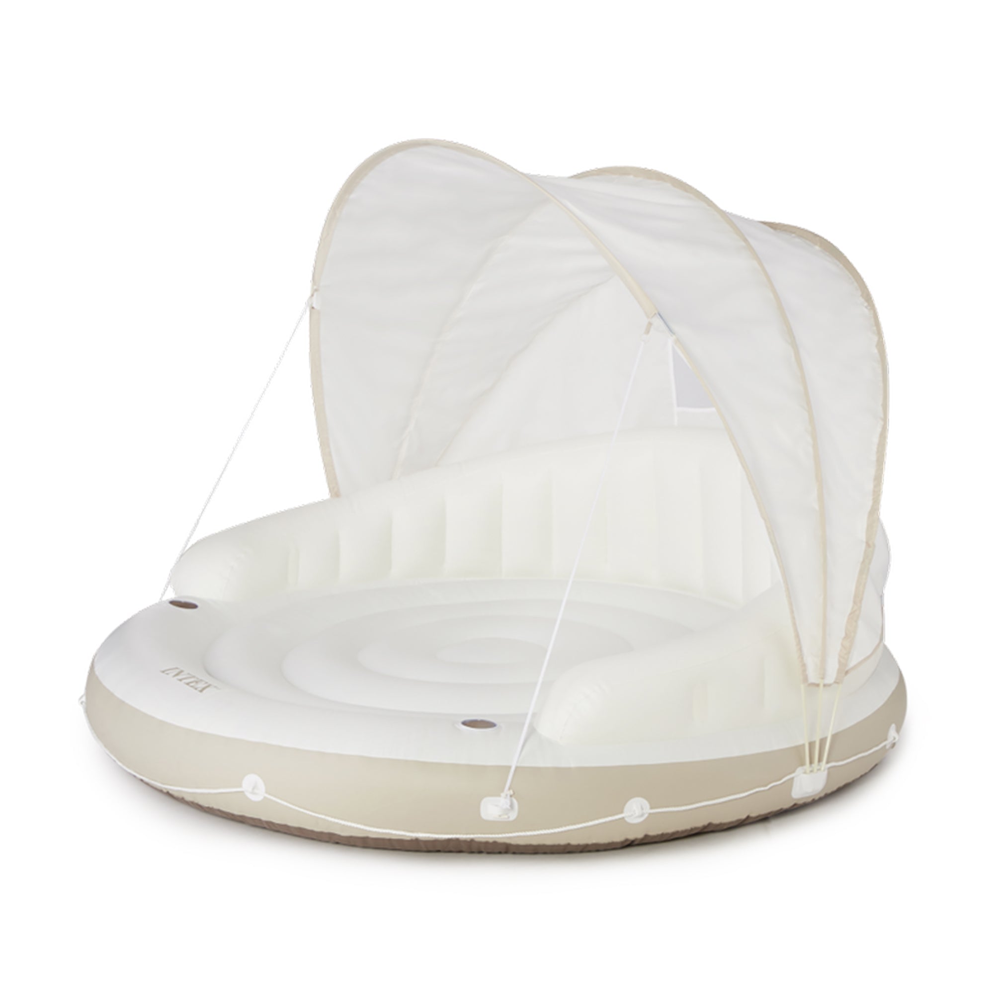 Intex Inflatable Canopy Island Float Lounge, 78.5" x 59" (Refurbished)