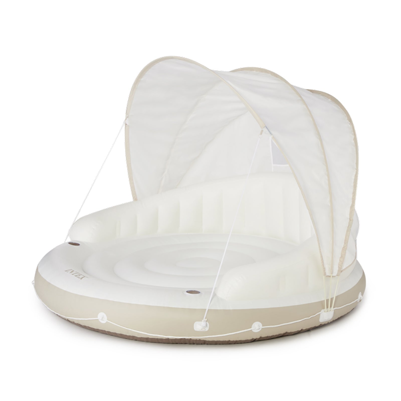 Intex Canopy Island 78" X 59" Inflatable Water Lounge Raft | (Open Box)(4 Pack) - VMInnovations