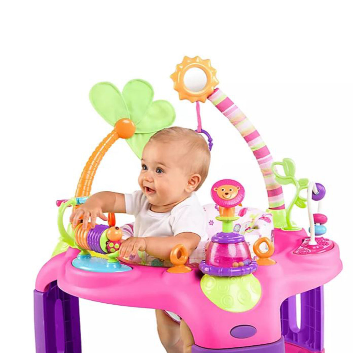 Bright Starts Sweet Safari Bounce 12 Activity Baby Toy Center Bouncer Chair - VMInnovations
