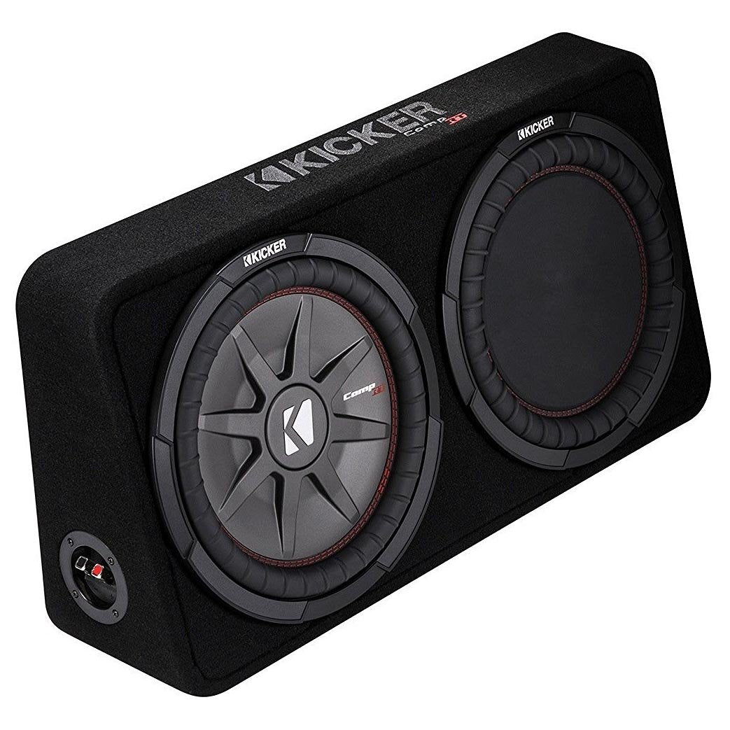 Kicker Dual 12" Slim Subwoofer Enclosure, Planet Audio 1500 Amp & QPOWER WireKit