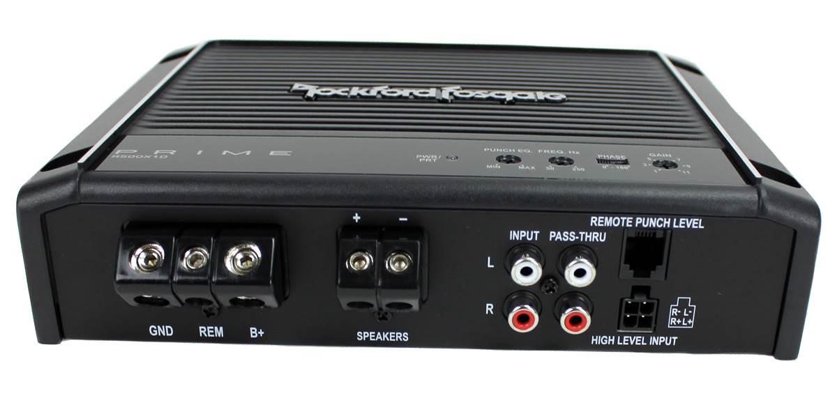 New Rockford Fosgate R500X1D 500W Mono D Car Amplifier Audio Amp + Remote + Cap
