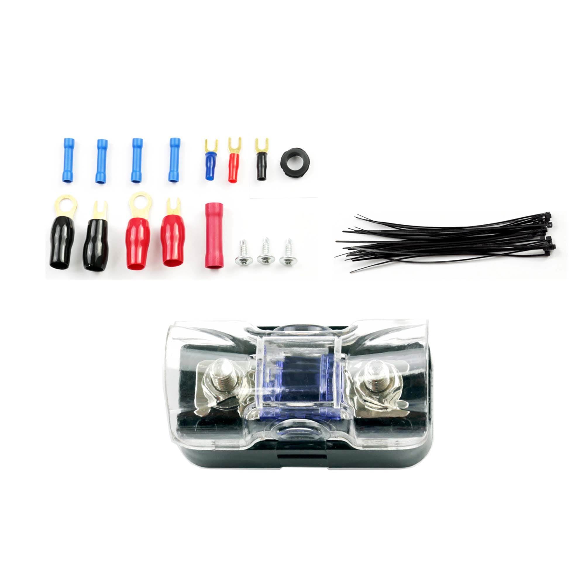 BOSS CPBK2 2.0 FARAD LED Digital Car Audio Capacitor Cap + 4 Gauge Amp Kit