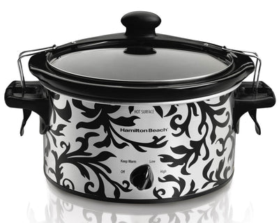 Hamilton Beach Designer Stay or Go Slow Cooker 4 Qt w/Clips & Latches (Open Box)