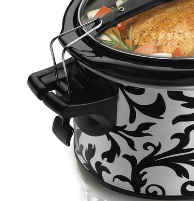 Hamilton Beach Designer Stay or Go Slow Cooker 4 Qt w/Clips & Latches (Open Box)