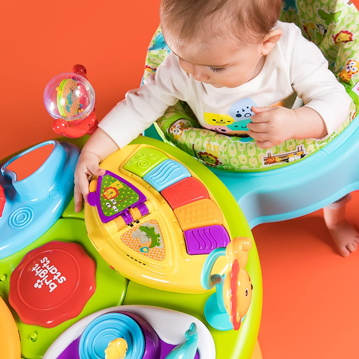 Bright Starts 3-in-1 Around We Go Activity Center Bounce Chair w/ Walker & Table - VMInnovations